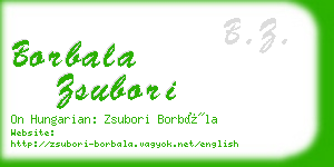 borbala zsubori business card